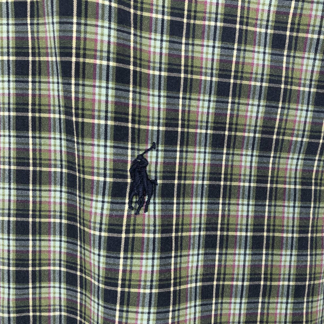 Ralph Lauren Classic Fit Long Sleeve Button Down Check Shirt Men's M cotton Blue type light blue Vintage Second Hand