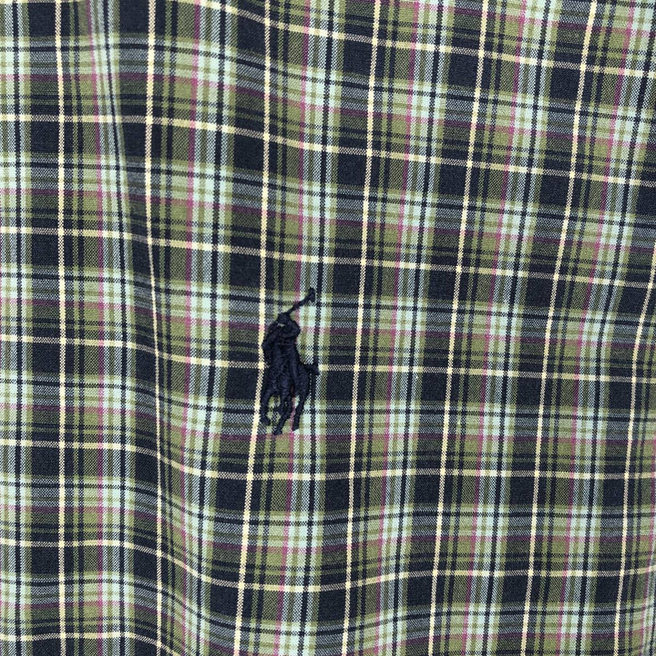 Ralph Lauren Classic Fit Long Sleeve Button Down Check Shirt Men's M cotton Blue type light blue Vintage Second Hand