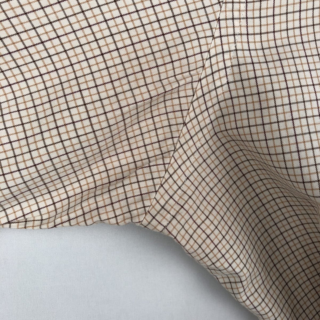 Ralph Lauren Classic Fit Long Sleeve Button Down Check Shirt, Men's Size L cotton Beige type Vintage Second Hand