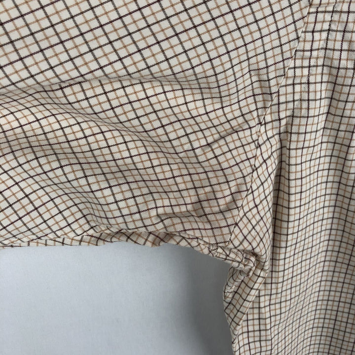 Ralph Lauren Classic Fit Long Sleeve Button Down Check Shirt, Men's Size L cotton Beige type Vintage Second Hand