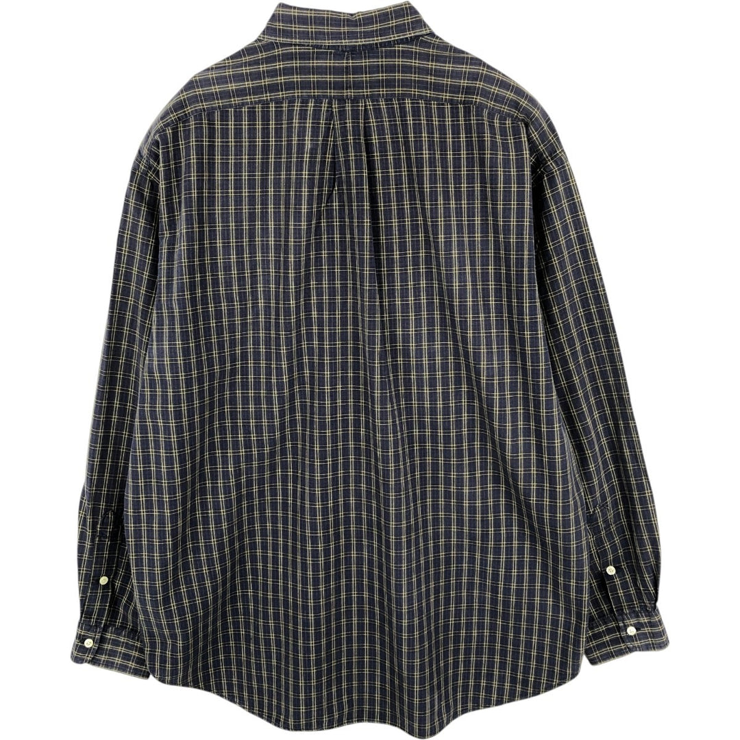 Ralph Lauren BLAIRE long sleeve button down check shirt, men's XL size cotton purple type Vintage Second Hand