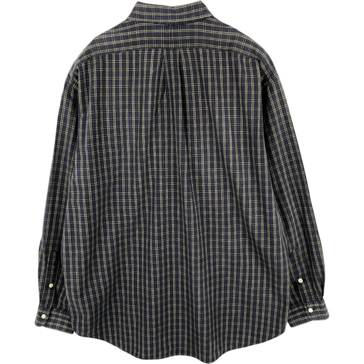 Ralph Lauren BLAIRE long sleeve button down check shirt, men's XL size cotton purple type Vintage Second Hand