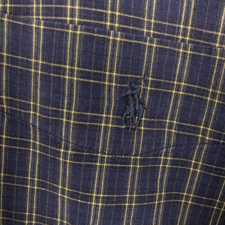 Ralph Lauren BLAIRE long sleeve button down check shirt, men's XL size cotton purple type Vintage Second Hand