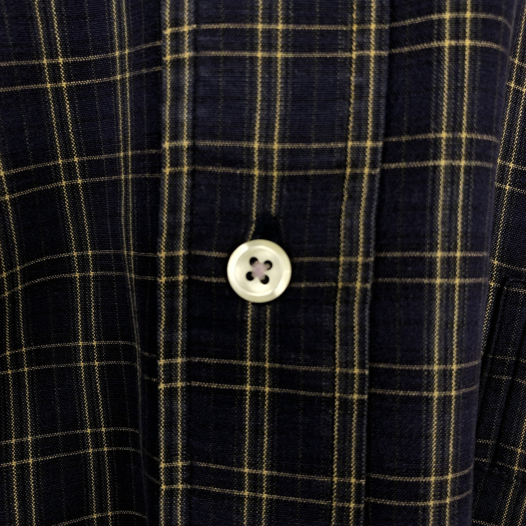 Ralph Lauren BLAIRE long sleeve button down check shirt, men's XL size cotton purple type Vintage Second Hand