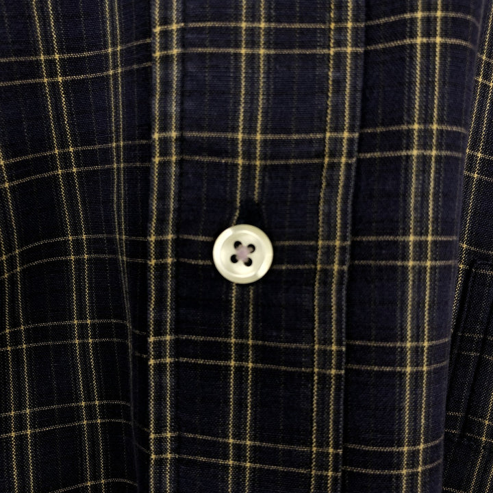 Ralph Lauren BLAIRE long sleeve button down check shirt, men's XL size cotton purple type Vintage Second Hand