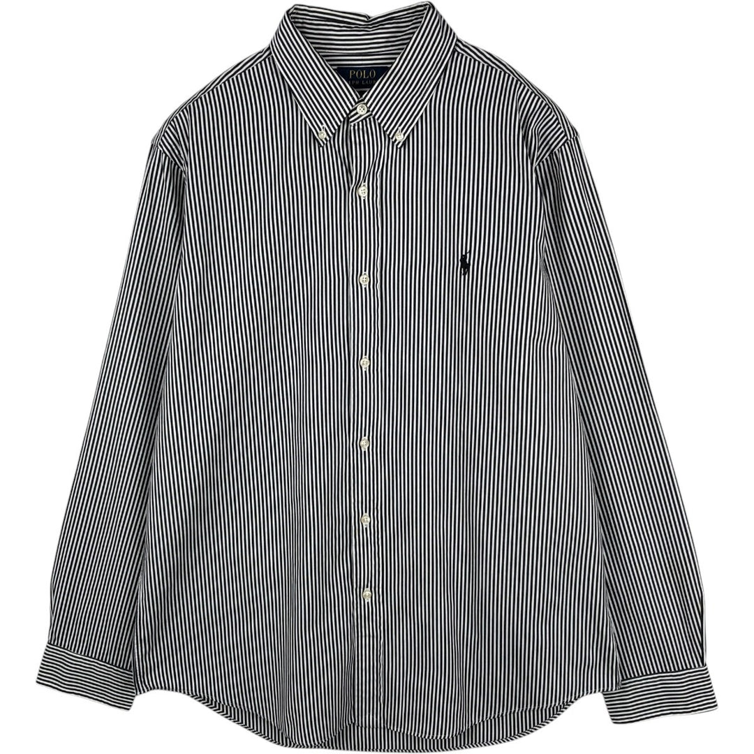 Ralph Lauren Classic Fit Long Sleeve Button Down Striped Shirt, Men's Size L cotton white type Vintage Second Hand