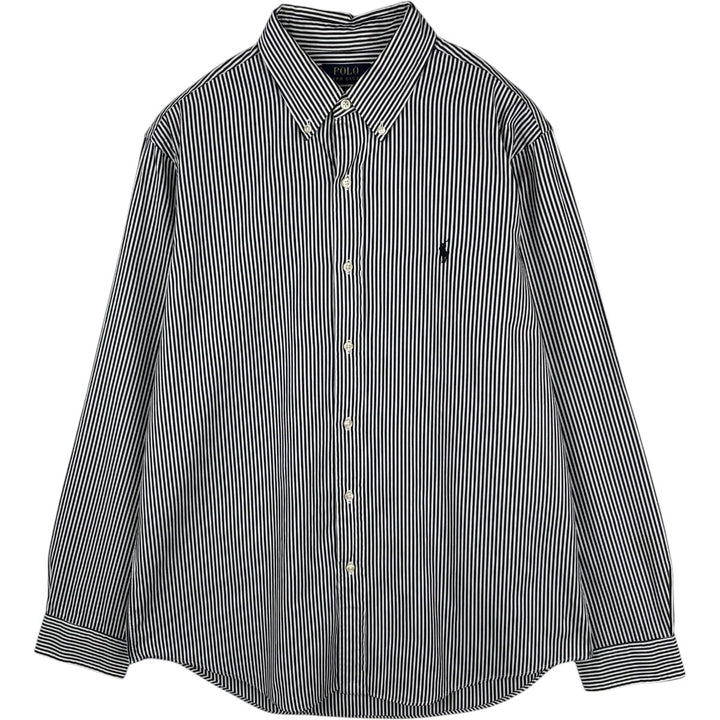 Ralph Lauren Classic Fit Long Sleeve Button Down Striped Shirt, Men's Size L cotton white type Vintage Second Hand