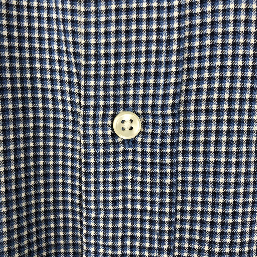Ralph Lauren BLAKE long sleeve button down check shirt, men's size M cotton white type Vintage Second Hand