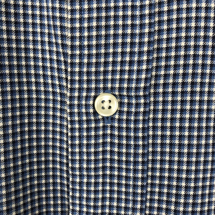 Ralph Lauren BLAKE long sleeve button down check shirt, men's size M cotton white type Vintage Second Hand