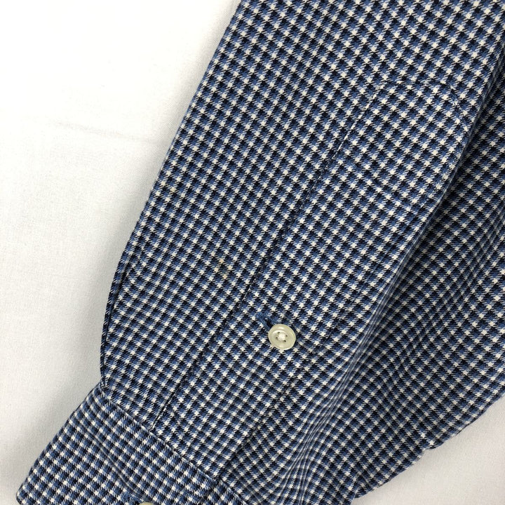 Ralph Lauren BLAKE long sleeve button down check shirt, men's size M cotton white type Vintage Second Hand