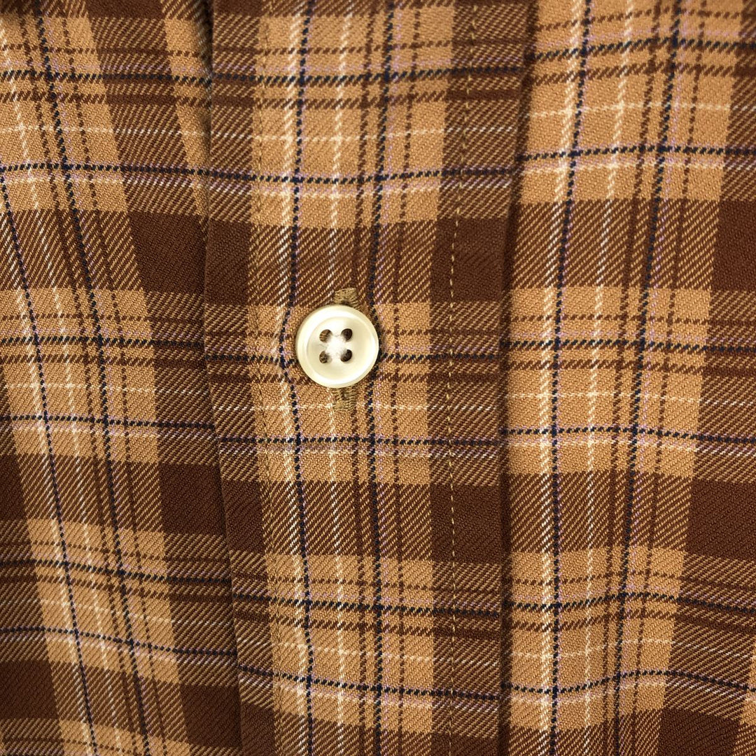 Ralph Lauren Classic Fit Long Sleeve Button Down Check Shirt, Men's Size L cotton Copper Vintage Second Hand