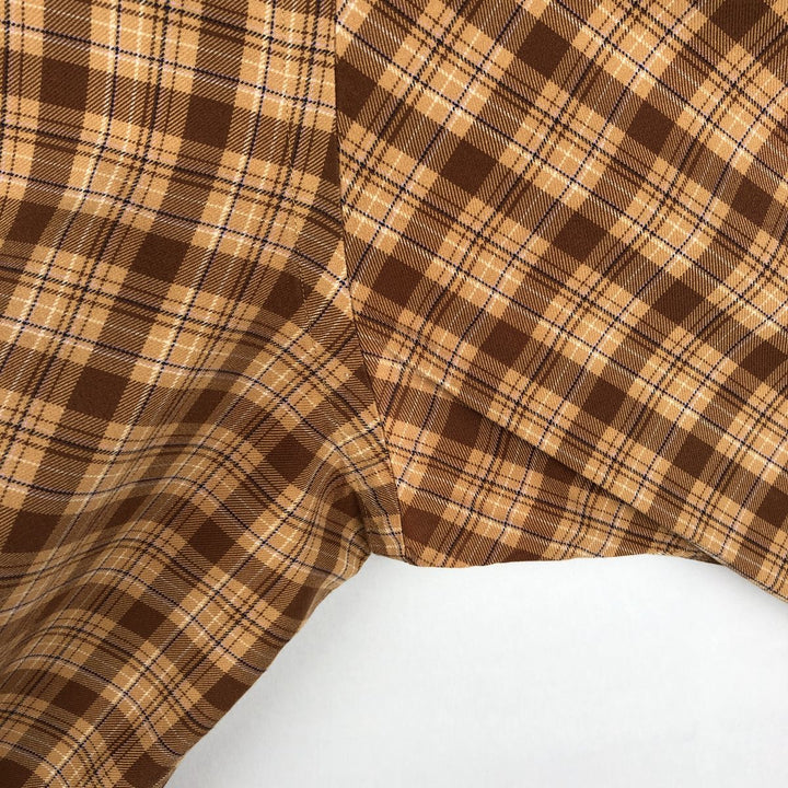 Ralph Lauren Classic Fit Long Sleeve Button Down Check Shirt, Men's Size L cotton Copper Vintage Second Hand