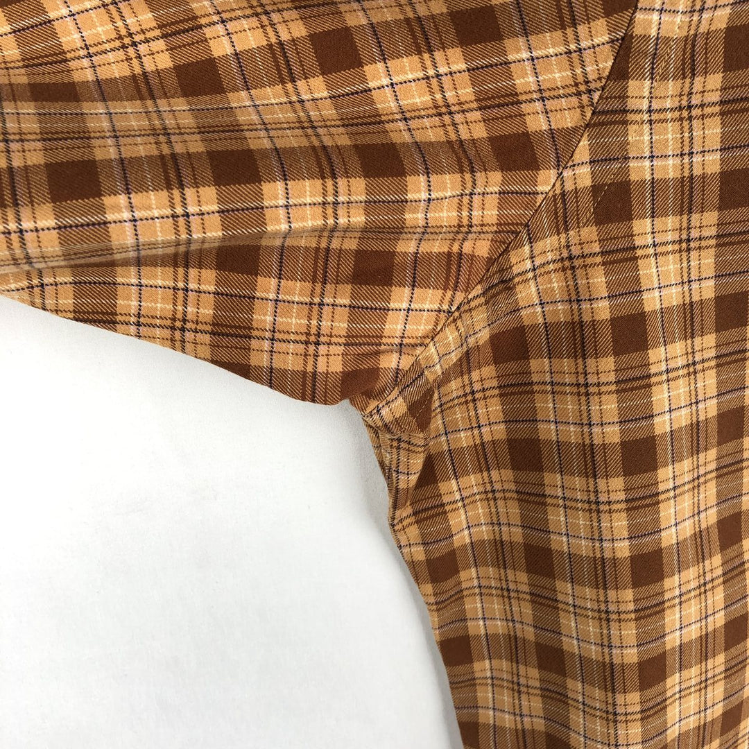 Ralph Lauren Classic Fit Long Sleeve Button Down Check Shirt, Men's Size L cotton Copper Vintage Second Hand