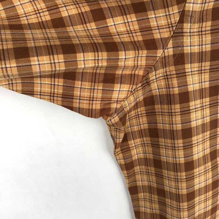 Ralph Lauren Classic Fit Long Sleeve Button Down Check Shirt, Men's Size L cotton Copper Vintage Second Hand