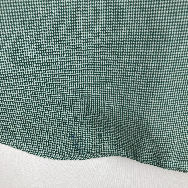 Ralph Lauren BLAKE Houndstooth Pattern Long-Sleeve Button-Down Check Shirt, Men's Size L (approx.) cotton green type Vintage Second Hand