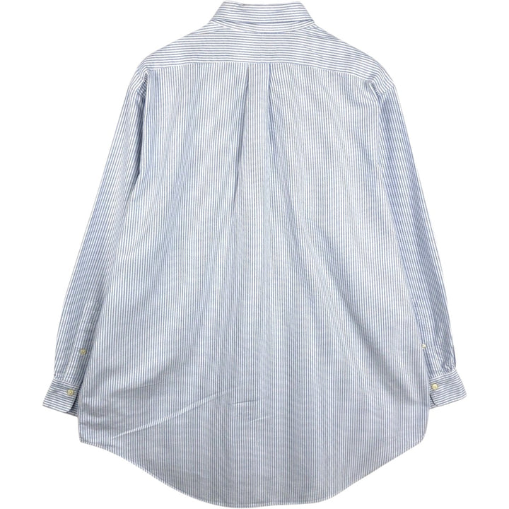 Ralph Lauren long sleeve button down striped shirt, men's XL size cotton white type Vintage Second Hand