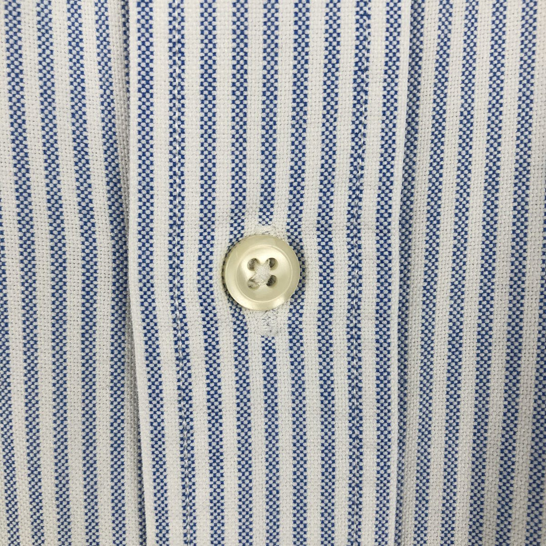 Ralph Lauren long sleeve button down striped shirt, men's XL size cotton white type Vintage Second Hand