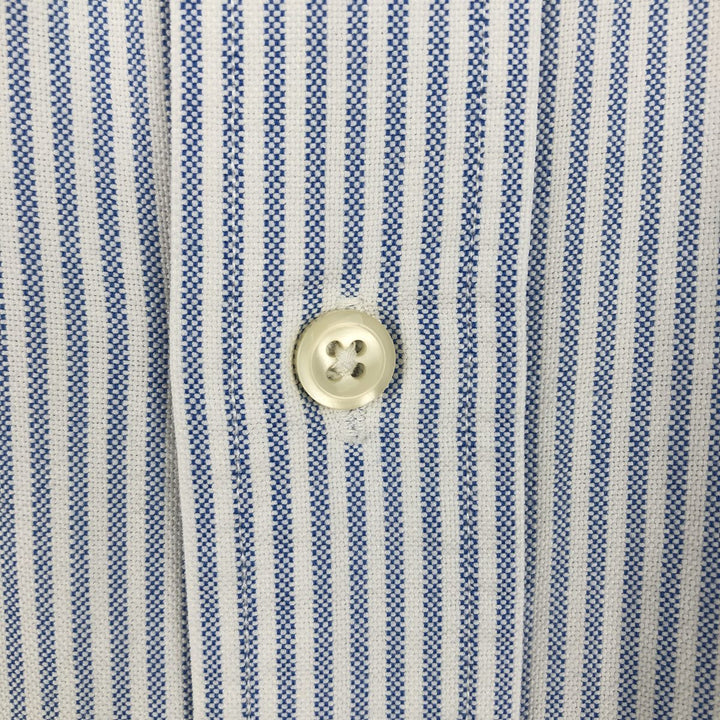Ralph Lauren long sleeve button down striped shirt, men's XL size cotton white type Vintage Second Hand