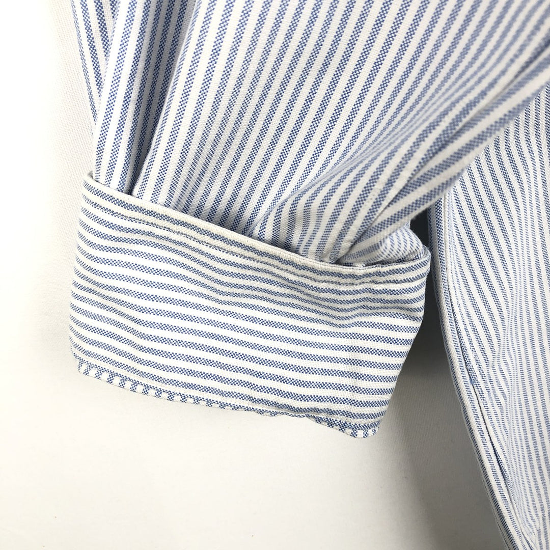 Ralph Lauren long sleeve button down striped shirt, men's XL size cotton white type Vintage Second Hand