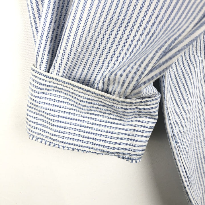 Ralph Lauren long sleeve button down striped shirt, men's XL size cotton white type Vintage Second Hand