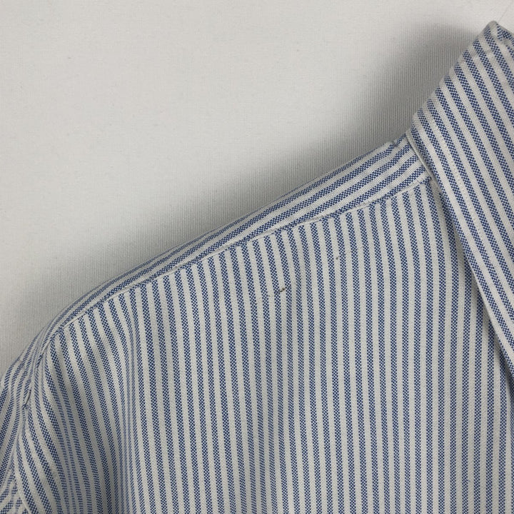 Ralph Lauren long sleeve button down striped shirt, men's XL size cotton white type Vintage Second Hand