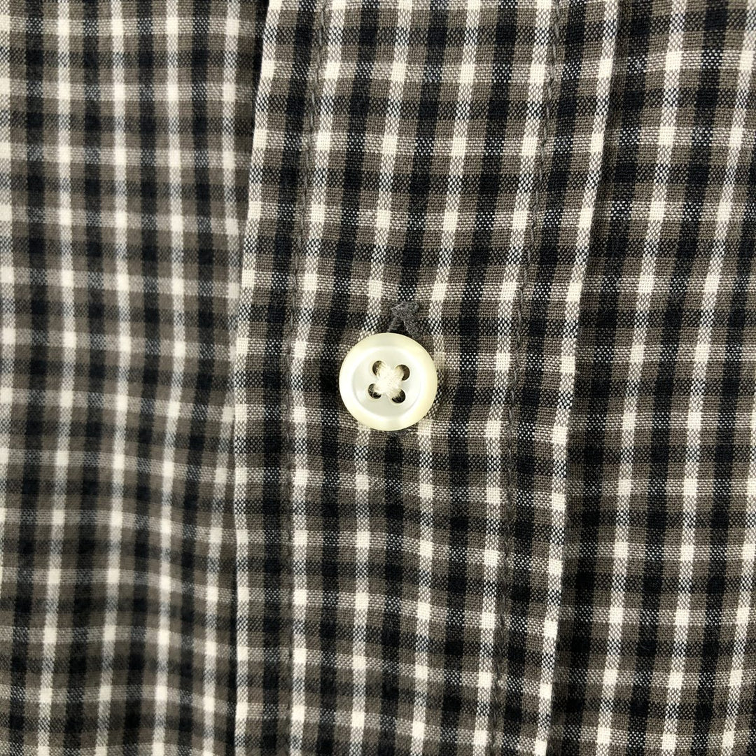 Ralph Lauren POLO JEANS COMPANY Long-Sleeve Button-Down Check Shirt, Men's Size L (approx.) cotton Khaki type brown Vintage Second Hand