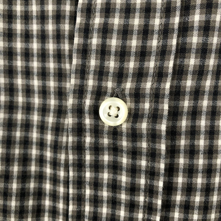 Ralph Lauren POLO JEANS COMPANY Long-Sleeve Button-Down Check Shirt, Men's Size L (approx.) cotton Khaki type brown Vintage Second Hand