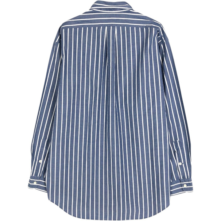 90'S Ralph Lauren BLAKE Long-Sleeve Button-Down Striped Shirt, Men's Size M (approx.), Vintage Button-Down unclear blue type Vintage Second Hand