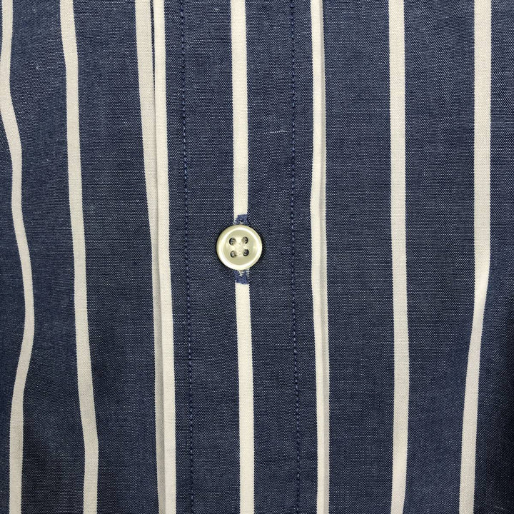 90'S Ralph Lauren BLAKE Long-Sleeve Button-Down Striped Shirt, Men's Size M (approx.), Vintage Button-Down unclear blue type Vintage Second Hand