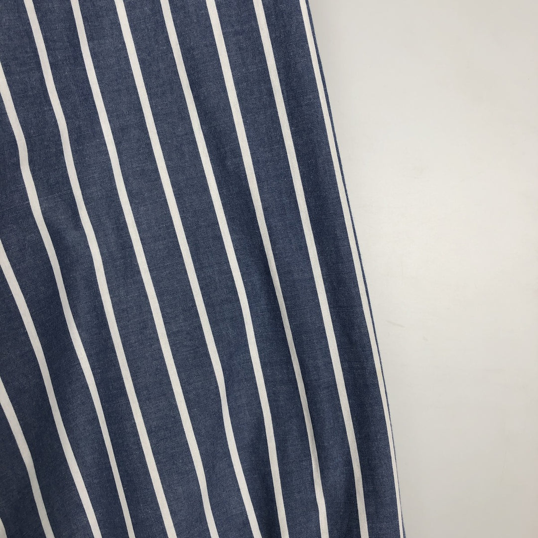 90'S Ralph Lauren BLAKE Long-Sleeve Button-Down Striped Shirt, Men's Size M (approx.), Vintage Button-Down unclear blue type Vintage Second Hand