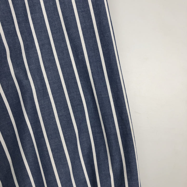 90'S Ralph Lauren BLAKE Long-Sleeve Button-Down Striped Shirt, Men's Size M (approx.), Vintage Button-Down unclear blue type Vintage Second Hand