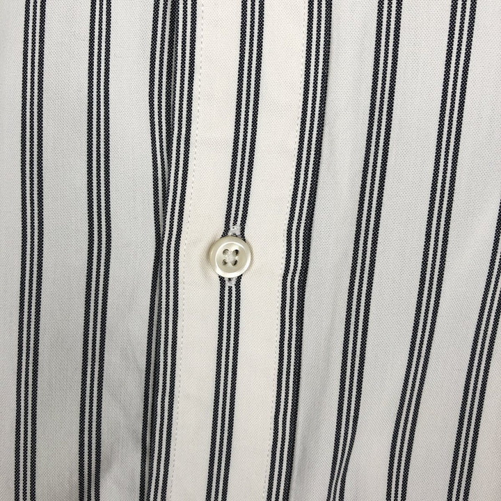1990'S Ralph Lauren CUSTOM FIT Long-Sleeve Button-Down Striped Shirt, Men's Size XL (Vintage) cotton white type Vintage Second Hand