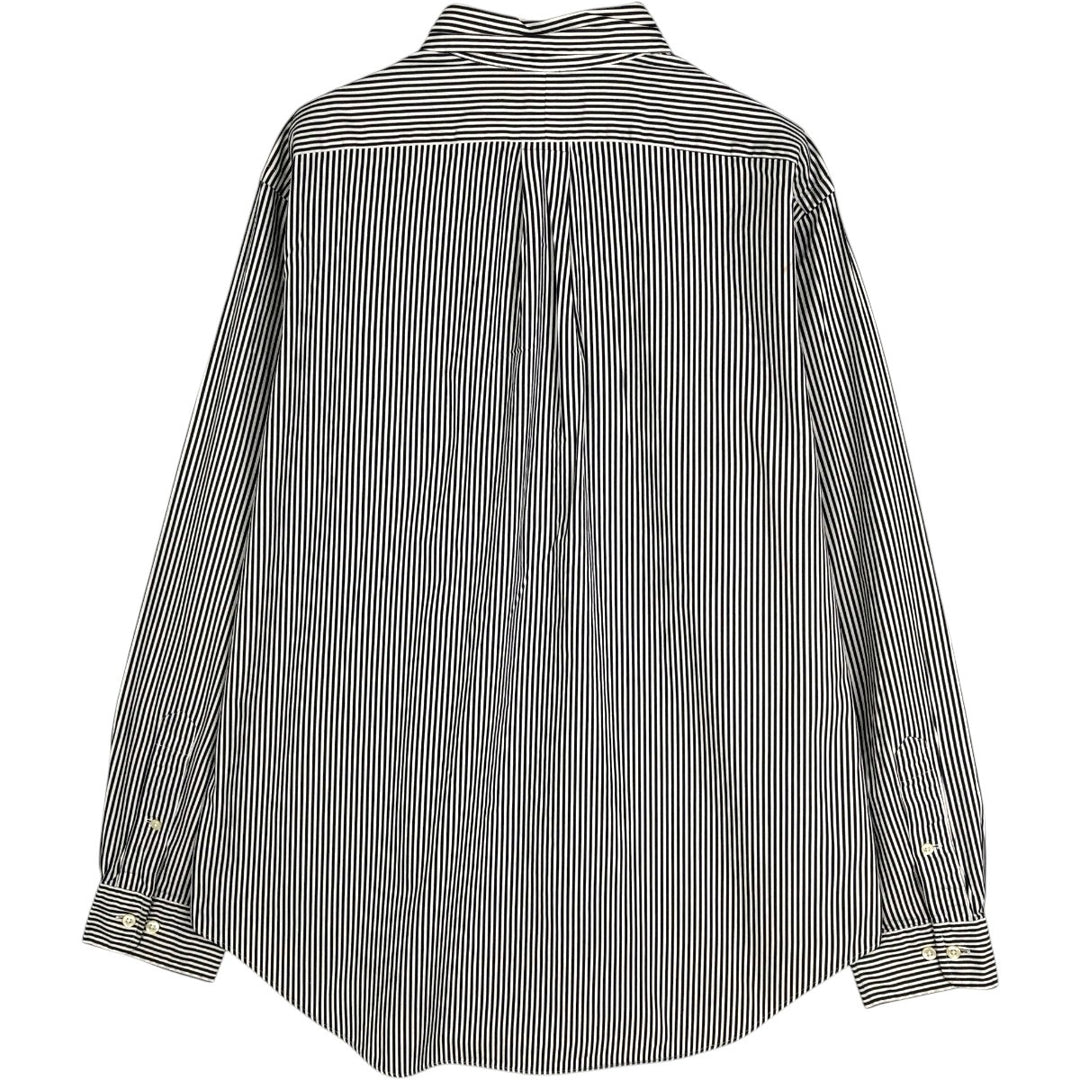 90'S Ralph Lauren CLASSIC FIT Long-Sleeve Button-Down Striped Shirt, Men's Size L (approx.), Vintage Button-Down Shirt cotton white type Vintage Second Hand