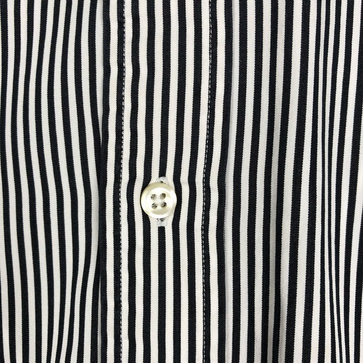 90'S Ralph Lauren CLASSIC FIT Long-Sleeve Button-Down Striped Shirt, Men's Size L (approx.), Vintage Button-Down Shirt cotton white type Vintage Second Hand