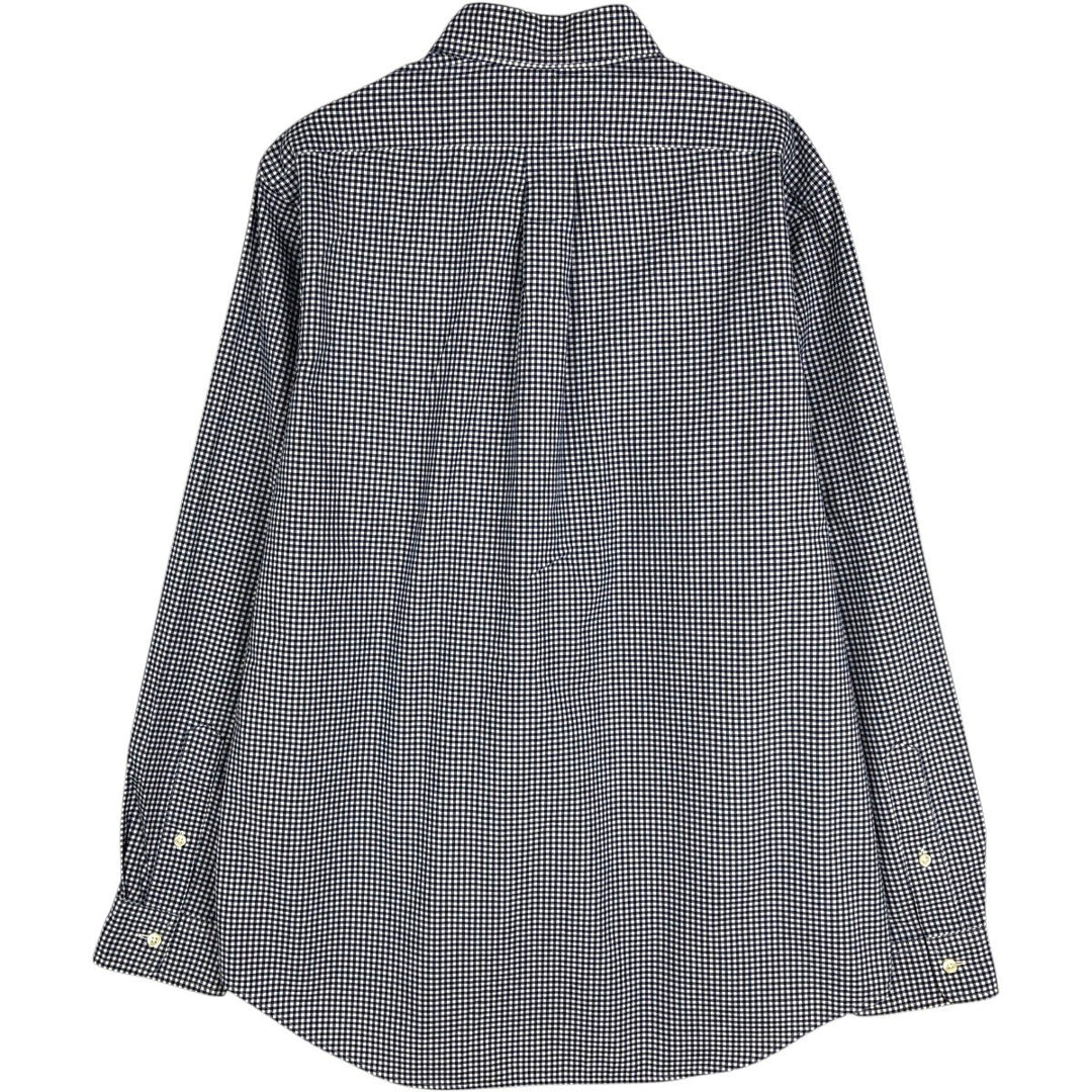 2000'S Ralph Lauren Long-Sleeve Button-Down Check Shirt, Men's Size L (approx.) cotton black type Vintage Second Hand