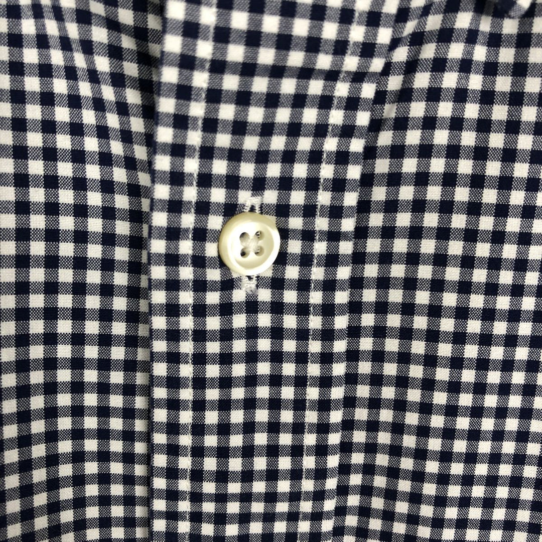 2000'S Ralph Lauren Long-Sleeve Button-Down Check Shirt, Men's Size L (approx.) cotton black type Vintage Second Hand