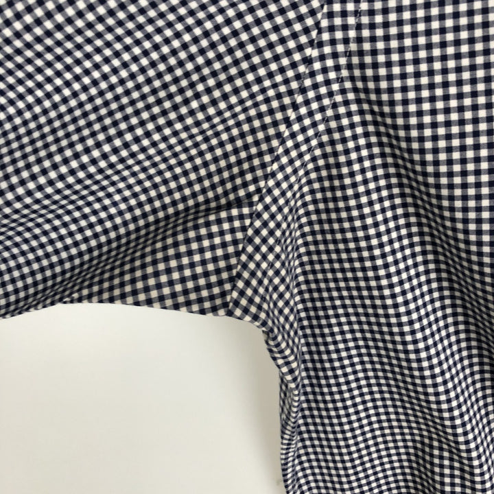 2000'S Ralph Lauren Long-Sleeve Button-Down Check Shirt, Men's Size L (approx.) cotton black type Vintage Second Hand