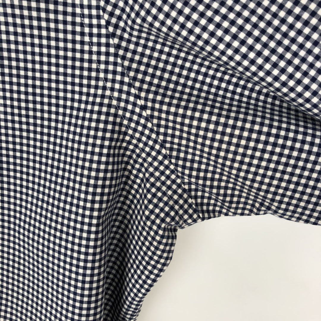2000'S Ralph Lauren Long-Sleeve Button-Down Check Shirt, Men's Size L (approx.) cotton black type Vintage Second Hand