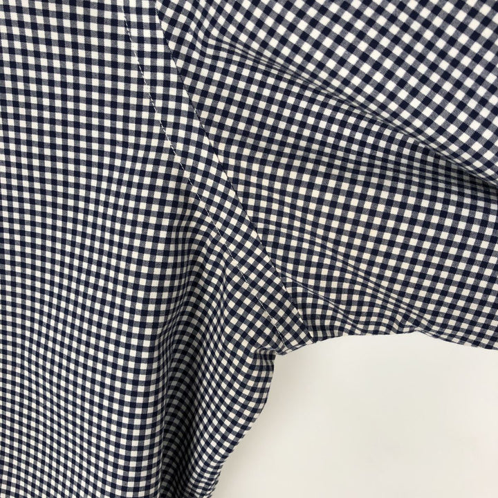 2000'S Ralph Lauren Long-Sleeve Button-Down Check Shirt, Men's Size L (approx.) cotton black type Vintage Second Hand