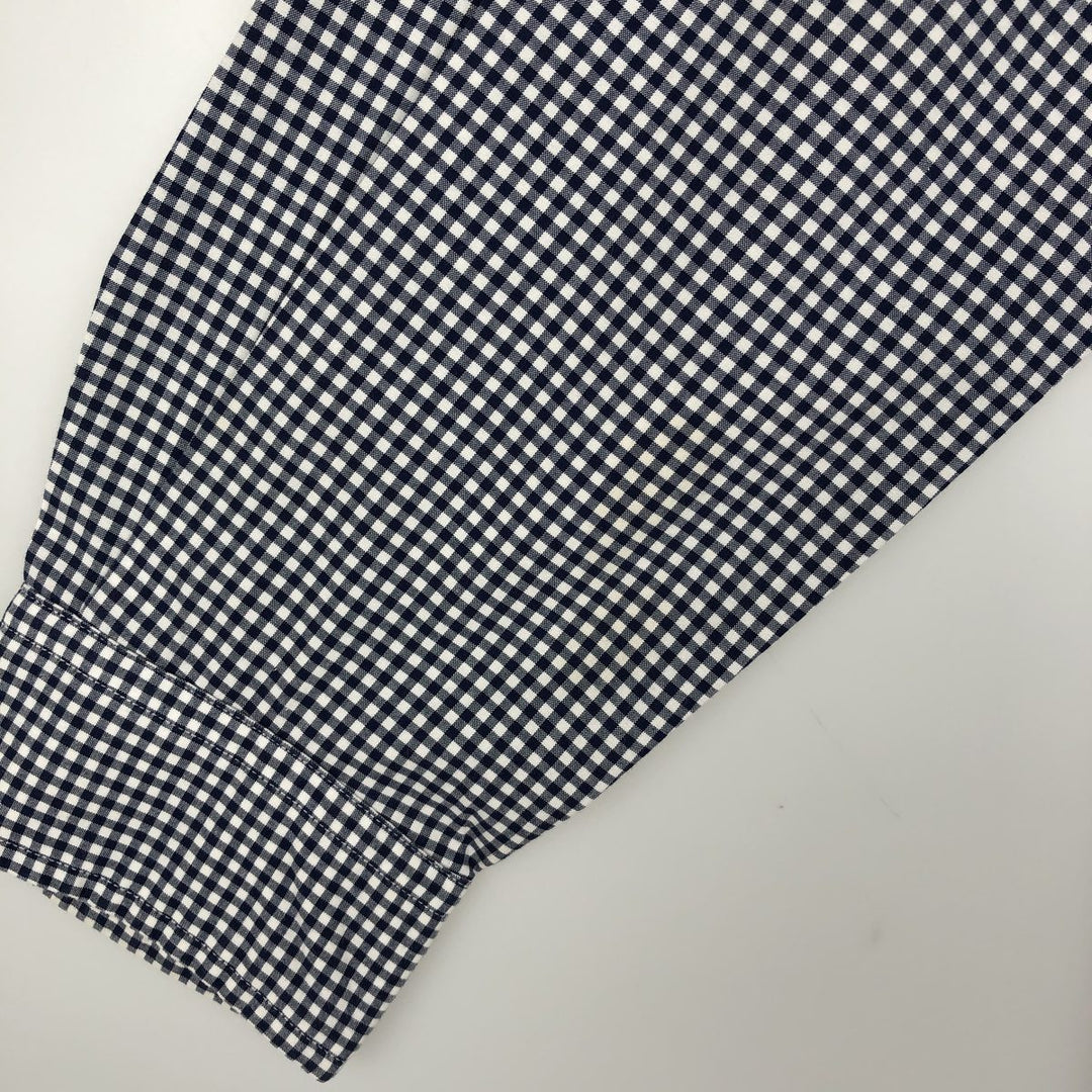 2000'S Ralph Lauren Long-Sleeve Button-Down Check Shirt, Men's Size L (approx.) cotton black type Vintage Second Hand