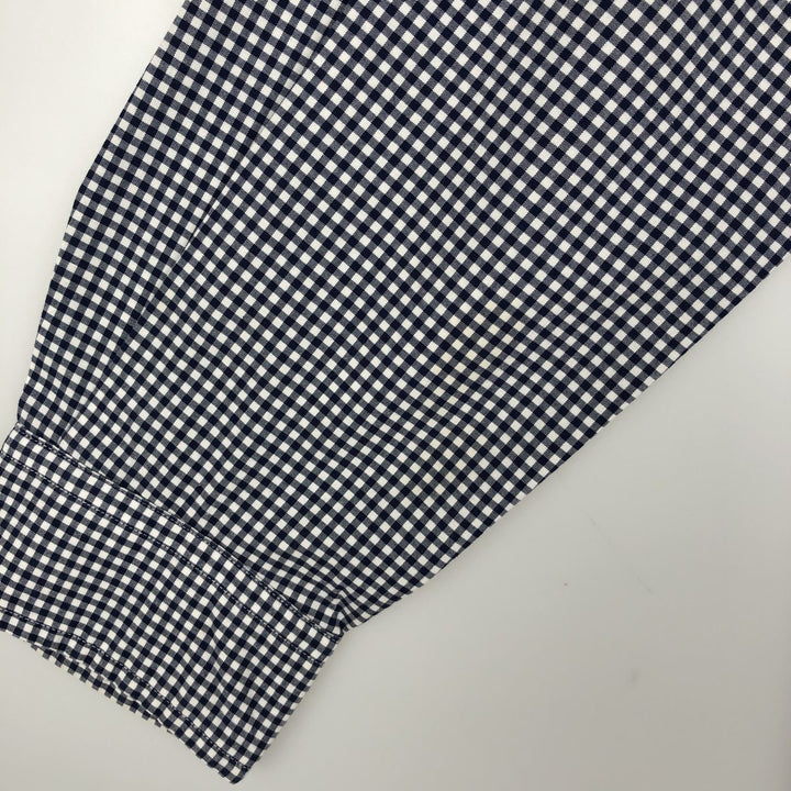 2000'S Ralph Lauren Long-Sleeve Button-Down Check Shirt, Men's Size L (approx.) cotton black type Vintage Second Hand