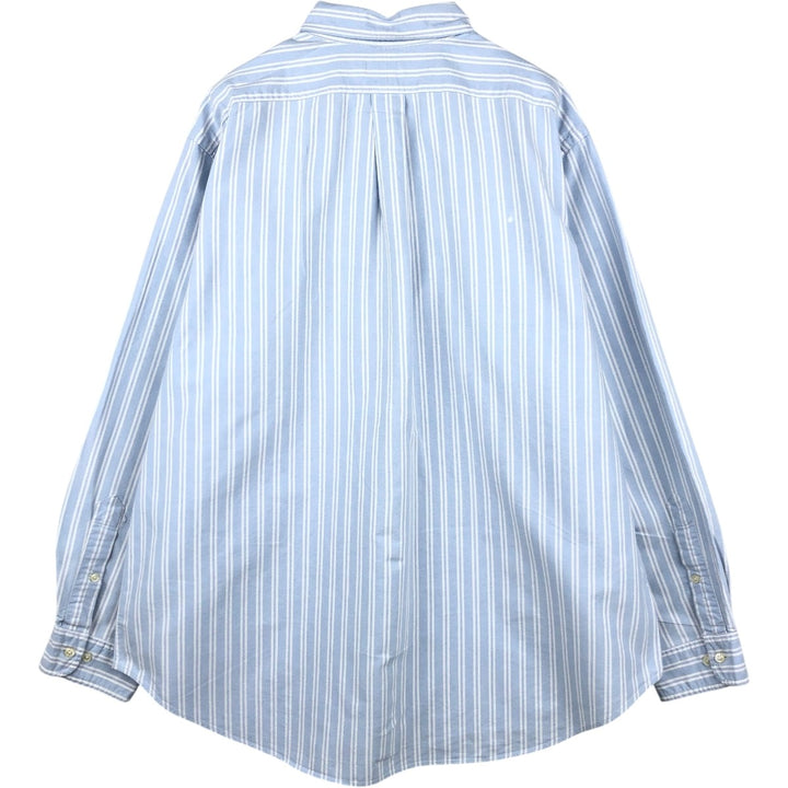 Ralph Lauren Classic Fit Long Sleeve Button Down Striped Shirt Men's XL cotton Blue type light blue Vintage Second Hand