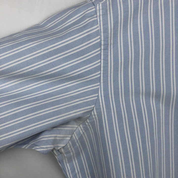 Ralph Lauren Classic Fit Long Sleeve Button Down Striped Shirt Men's XL cotton Blue type light blue Vintage Second Hand