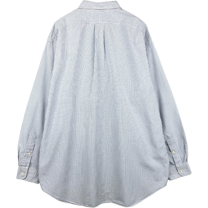 Ralph Lauren BLAKE long sleeve button down check shirt, men's XL size cotton purple type Vintage Second Hand