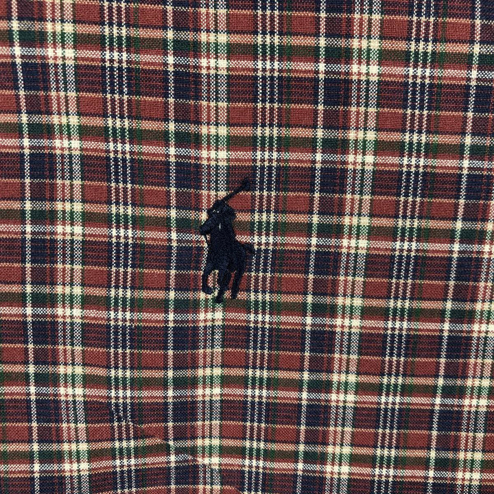 Ralph Lauren Classic Fit Long Sleeve Button Down Check Shirt Men's XL cotton red type Vintage Second Hand