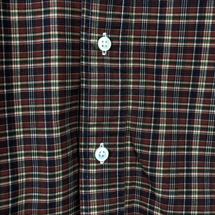 Ralph Lauren Classic Fit Long Sleeve Button Down Check Shirt Men's XL cotton red type Vintage Second Hand