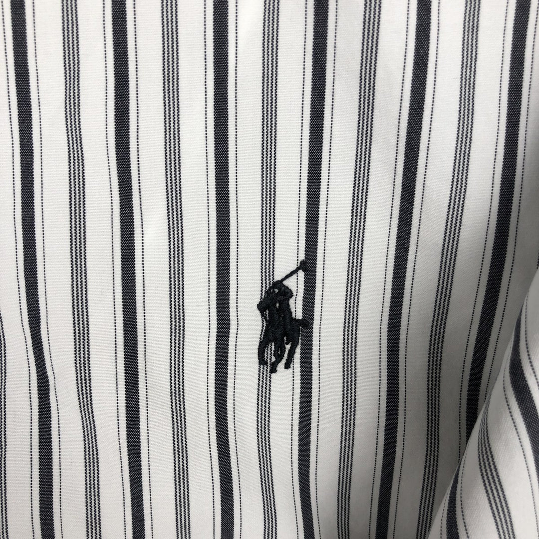 Ralph Lauren LOWELL SPORT Long-Sleeve Cotton Stripe Shirt, Men's Size XL (approx.) cotton white type Vintage Second Hand