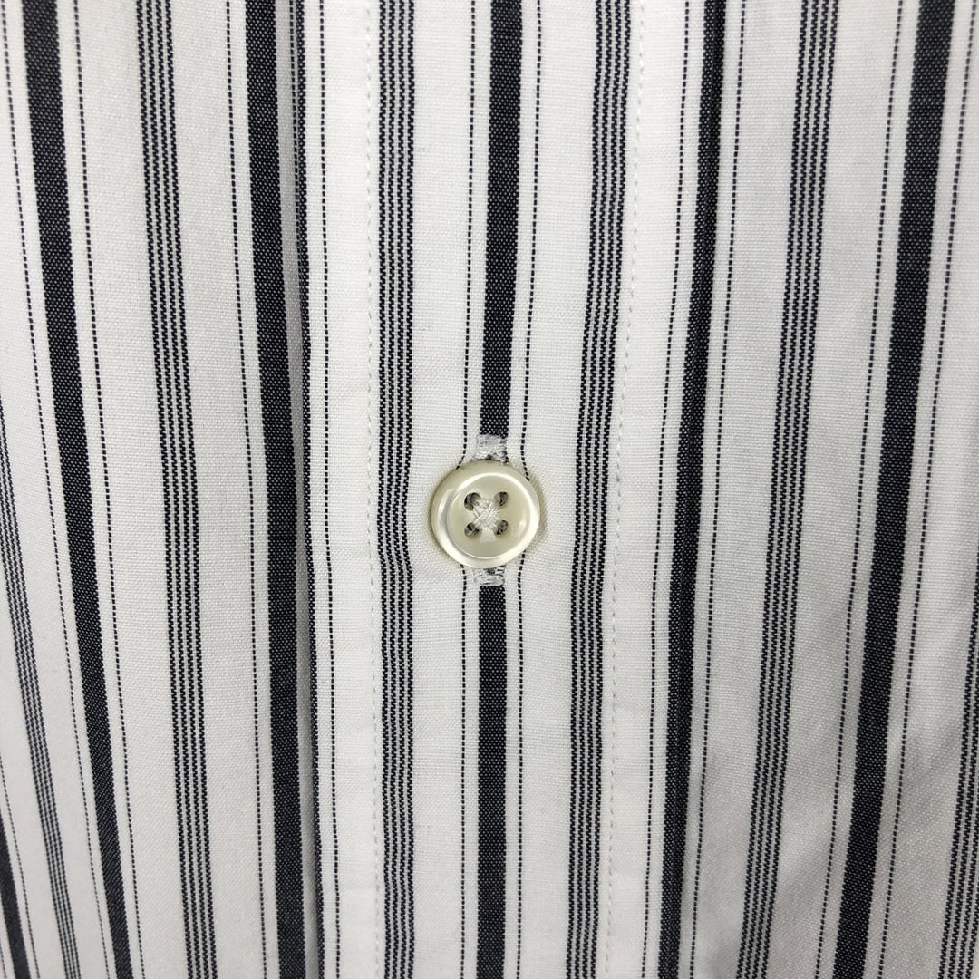 Ralph Lauren LOWELL SPORT Long-Sleeve Cotton Stripe Shirt, Men's Size XL (approx.) cotton white type Vintage Second Hand