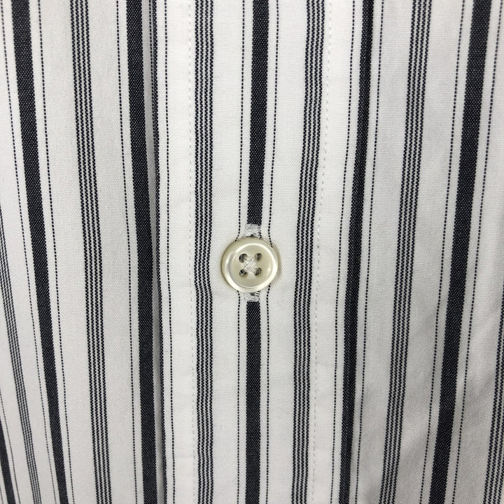 Ralph Lauren LOWELL SPORT Long-Sleeve Cotton Stripe Shirt, Men's Size XL (approx.) cotton white type Vintage Second Hand