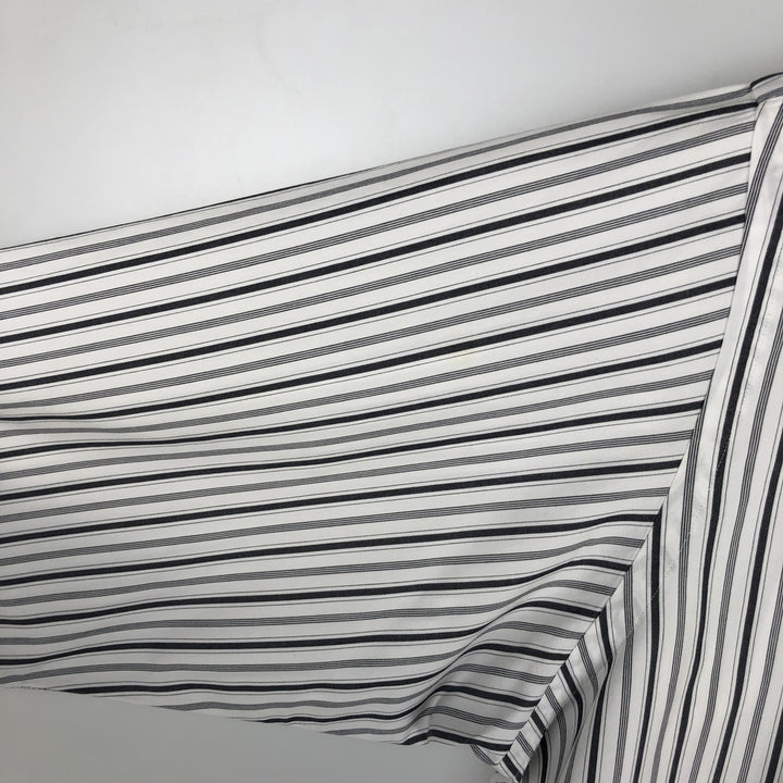 Ralph Lauren LOWELL SPORT Long-Sleeve Cotton Stripe Shirt, Men's Size XL (approx.) cotton white type Vintage Second Hand